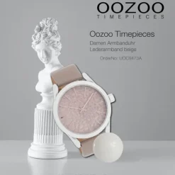 Oozoo Damen Armbanduhr Timepieces Analog Leder beige UOC9473A