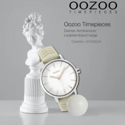 Oozoo Damen Armbanduhr Timepieces Analog Leder beige UOC9505A