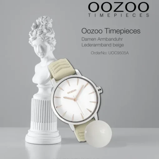 Oozoo Damen Armbanduhr Timepieces Analog Leder beige UOC9505A
