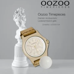 Oozoo Damen Armbanduhr Timepieces Analog Leder gelb UOC6510A