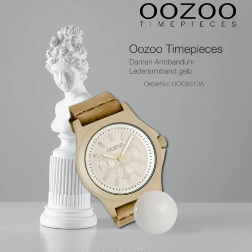 Oozoo Damen Armbanduhr Timepieces Analog Leder gelb UOC6510A