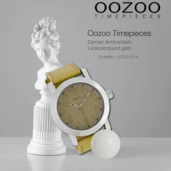 Oozoo Damen Armbanduhr Timepieces Analog Leder gelb UOC5151A