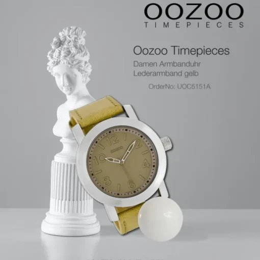 Oozoo Damen Armbanduhr Timepieces Analog Leder gelb UOC5151A