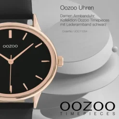 Oozoo Damen Armbanduhr Timepieces C11054 Analog Leder schwarz UOC11054