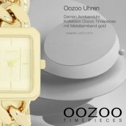 Oozoo Damen Armbanduhr Timepieces Analog Metall gold UOC11273