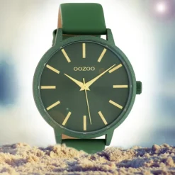 Oozoo Damen Armbanduhr Timepieces C10616 Analog Leder grün UOC10616