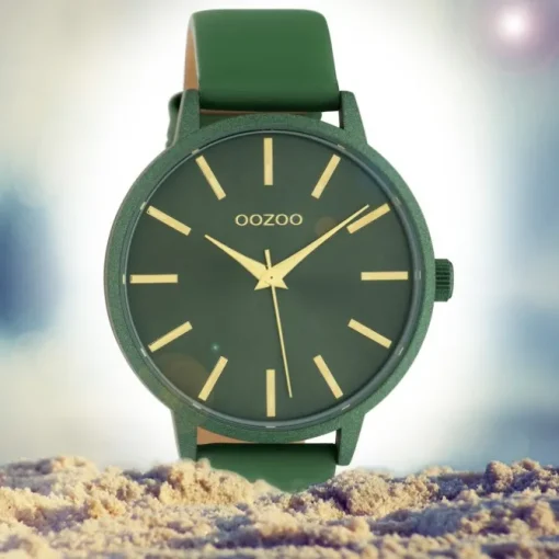 Oozoo Damen Armbanduhr Timepieces C10616 Analog Leder grün UOC10616