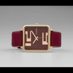 Oozoo Damen Armbanduhr Timepieces C10363 Analog Leder weinrot UOC10363
