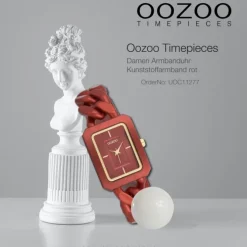 Oozoo Damen Armbanduhr Timepieces Analog Kunststoff rot UOC11277