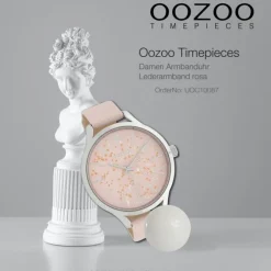 Oozoo Damen Armbanduhr Timepieces C10087 Analog Leder rosa UOC10087