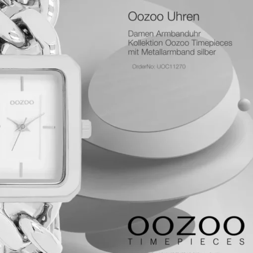 Oozoo Damen Armbanduhr Timepieces Analog Metall silber UOC11270
