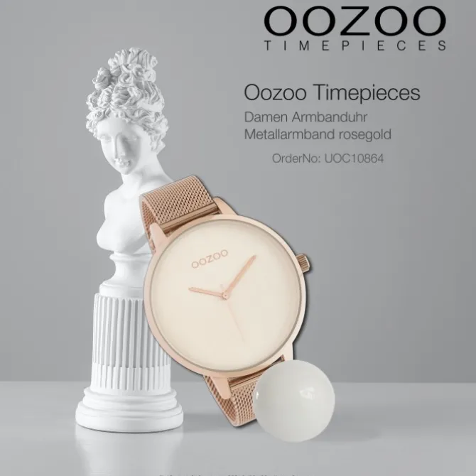 Oozoo Damen Armbanduhr Timepieces Analog Metall rosegold UOC10864