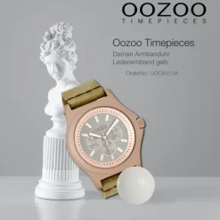 Oozoo Damen Armbanduhr Timepieces Analog Leder gelb UOC6511A