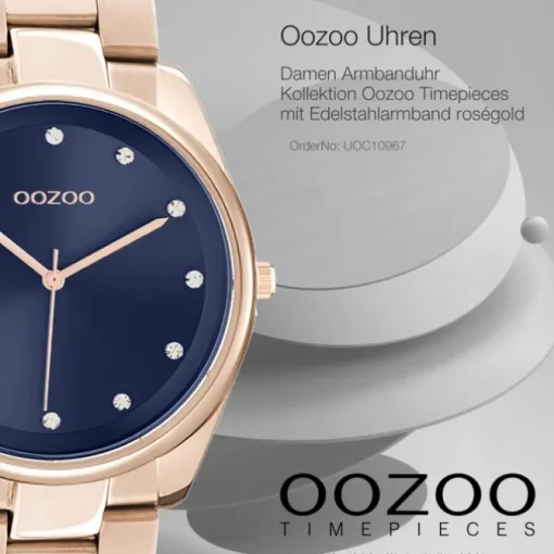 Oozoo Damen Armbanduhr Timepieces C10967 Analog Edelstahl roségold UOC10967