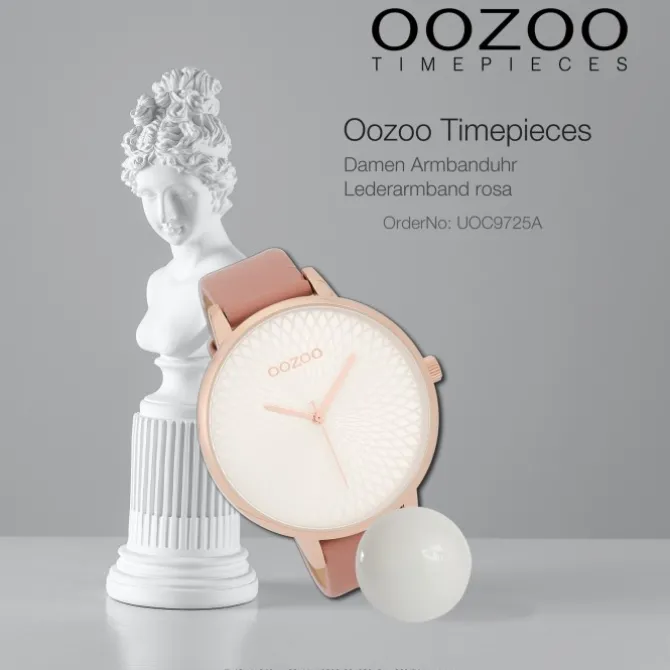 Oozoo Damen Armbanduhr Timepieces Analog Leder rosa UOC9725A