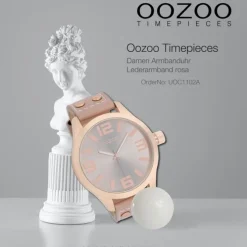 Oozoo Damen Armbanduhr Timepieces Analog Leder rosa UOC1102A