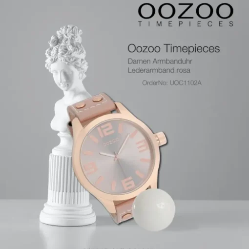 Oozoo Damen Armbanduhr Timepieces Analog Leder rosa UOC1102A