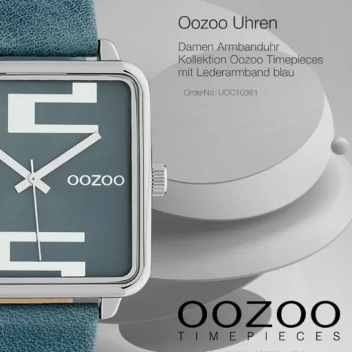 Oozoo Damen Armbanduhr Timepieces Analog Leder blau UOC10361