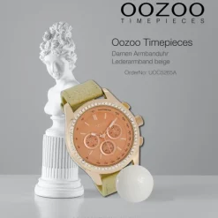 Oozoo Damen Armbanduhr Timepieces Analog Leder beige UOC5265A