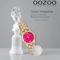 Oozoo Damen Armbanduhr Timepieces Analog Metall rosegold UOC6223A