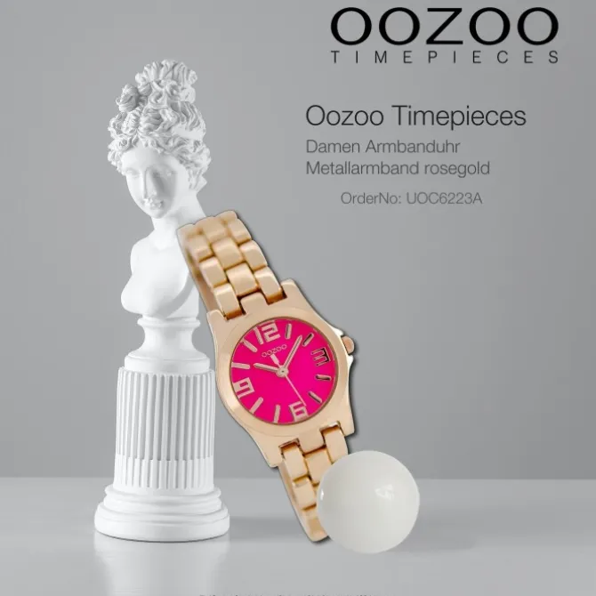 Oozoo Damen Armbanduhr Timepieces Analog Metall rosegold UOC6223A