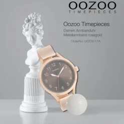 Oozoo Damen Armbanduhr Timepieces Analog Metall rosegold UOC9117A