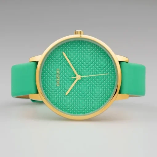 Oozoo Damen Armbanduhr Timepieces C10593 Analog Leder mintgrün UOC10593