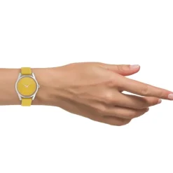 Oozoo Damen Armbanduhr Timepieces JR306 Analog Leder gelb UOJR306
