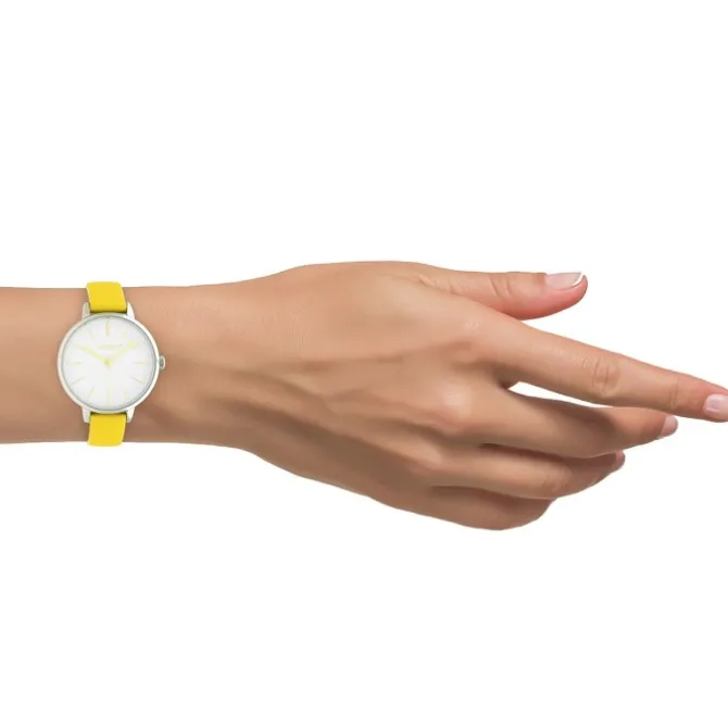 Oozoo Damen Armbanduhr Timepieces JR312 Analog Leder gelb UOJR312