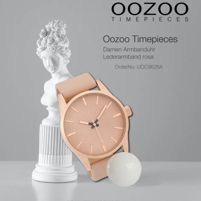 Oozoo Damen Armbanduhr Timepieces Analog Leder rosa UOC9626A