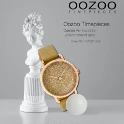 Oozoo Damen Armbanduhr Timepieces Analog Leder gelb UOC9100A