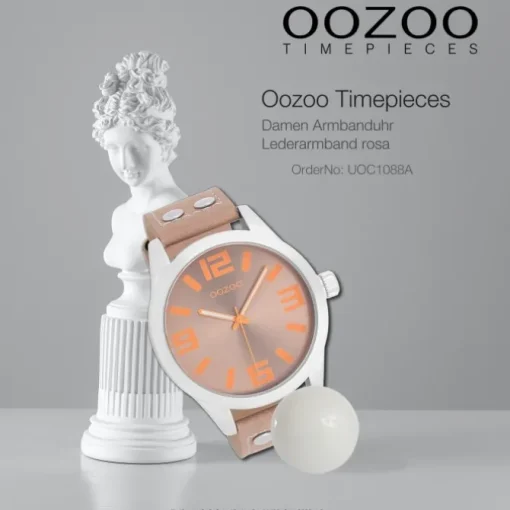 Oozoo Damen Armbanduhr Timepieces Analog Leder rosa UOC1088A