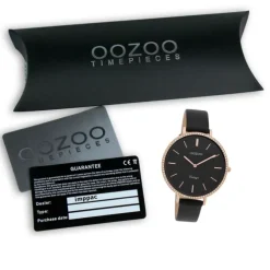 Oozoo Damen Armbanduhr Timepieces Analog Leder schwarz UOC9804A
