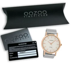 Oozoo Damen Armbanduhr Timepieces Analog Metall silber UOC9996A