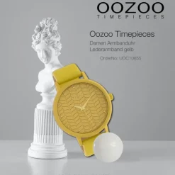 Oozoo Damen Armbanduhr Timepieces Analog Leder gelb UOC10655