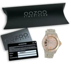 Oozoo Damen Armbanduhr Timepieces Analog Silikon beige UOC5060A