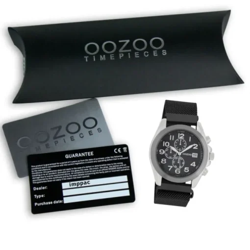 Oozoo Damen Armbanduhr Timepieces Analog Metall schwarz UOC10733