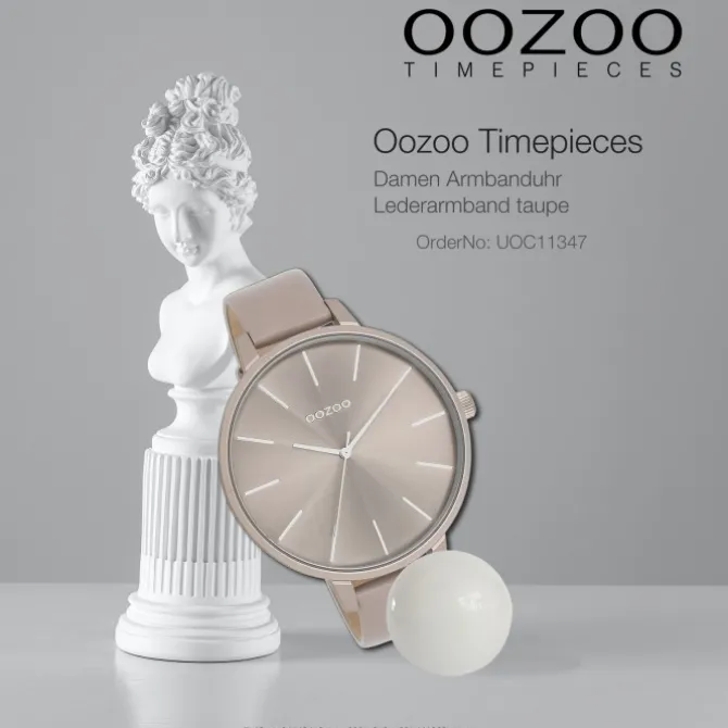 Oozoo Damen Armbanduhr Timepieces Analog Leder taupe braun UOC11347