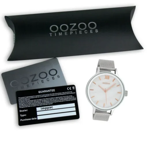 Oozoo Damen Armbanduhr Timepieces Analog Metall silber UOC10230