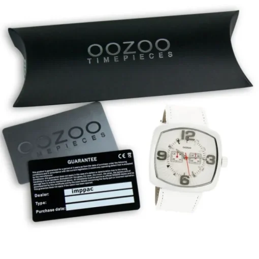 Oozoo Damen Armbanduhr Timepieces Analog Leder weiß UOC3261A