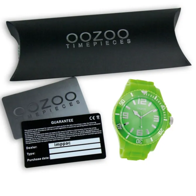 Oozoo Damen Armbanduhr Timepieces Analog Silikon grün UOC4656A