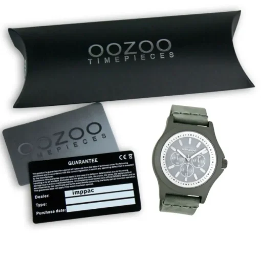 Oozoo Damen Armbanduhr Timepieces Analog Leder grau UOC6513A
