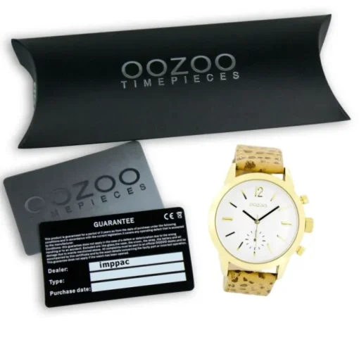 Oozoo Damen Armbanduhr Timepieces Analog Leder gelb braun UOC8011A
