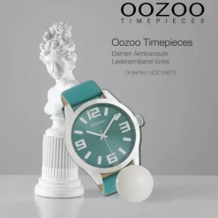Oozoo Damen Armbanduhr Timepieces C10676 Analog Leder türkis UOC10676