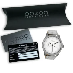 Oozoo Damen Armbanduhr Timepieces Analog Leder grau UOC8255A