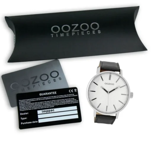 Oozoo Damen Armbanduhr Timepieces Analog Leder grau UOC9000A