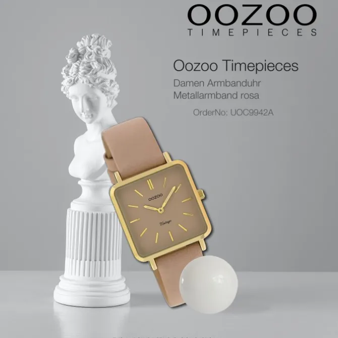 Oozoo Damen Armbanduhr Timepieces Analog Metall rosa UOC9942A