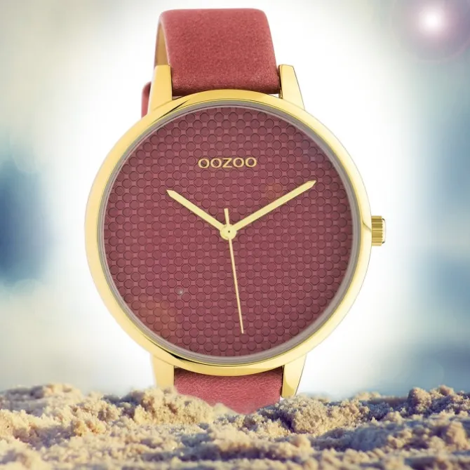 Oozoo Damen Armbanduhr Timepieces C10591 Analog Leder rosa UOC10591