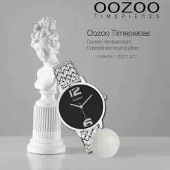 Oozoo Damen Armbanduhr Timepieces C11021 Analog Edelstahl silber UOC11021