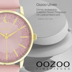 Oozoo Damen Armbanduhr Timepieces C11042 Analog Leder pink UOC11042